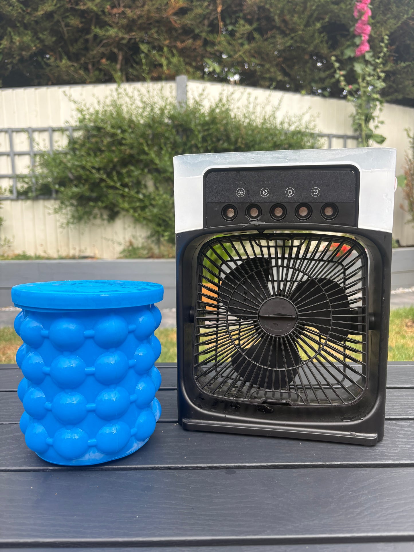 Official Freezebreeze Cooler Fan + Ice Bucket